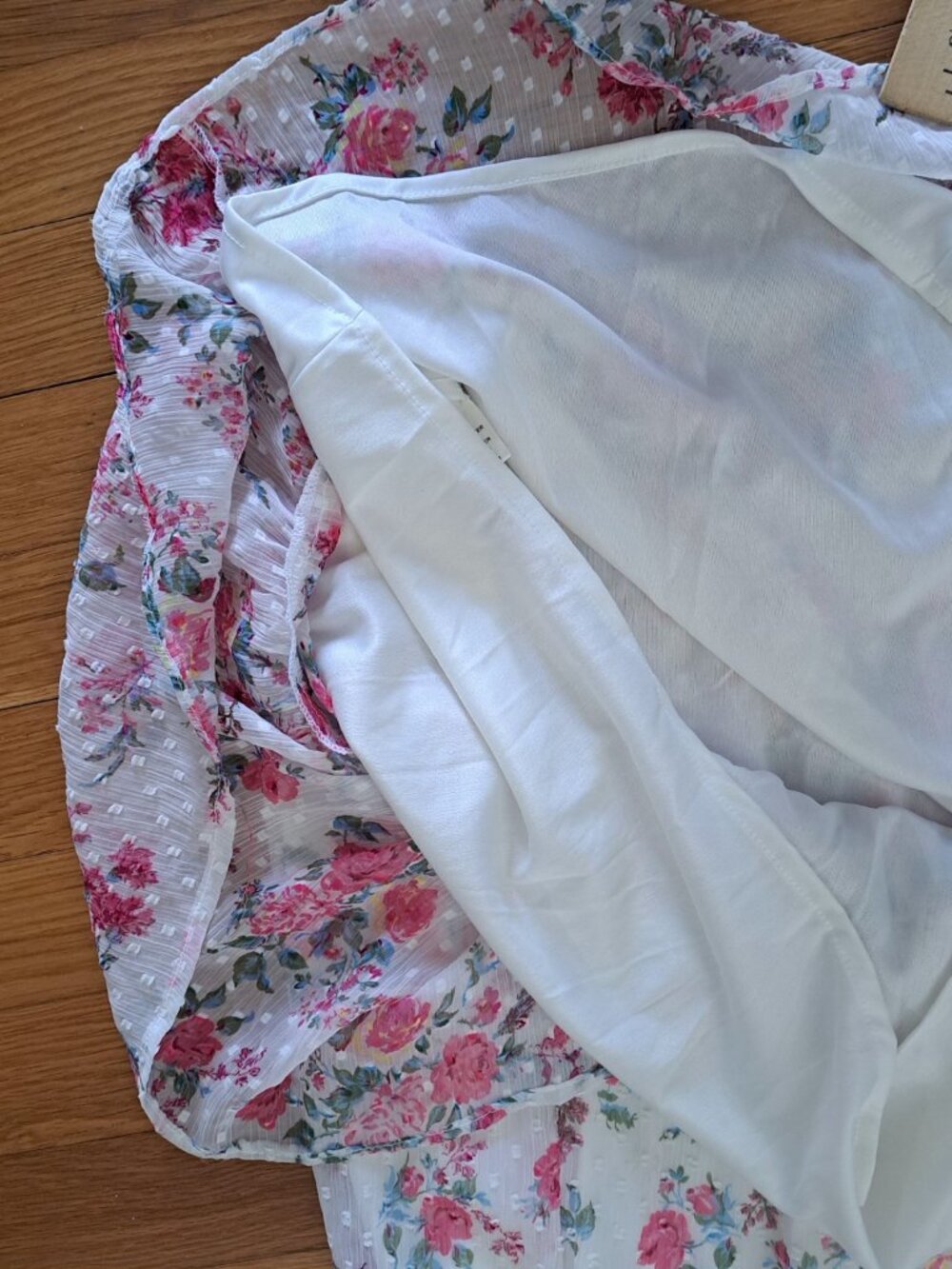 Vintage Laura Ashley Women's Small Knee Length Floral Dress Swiss Dot Baby Doll - Picture 10 of 11